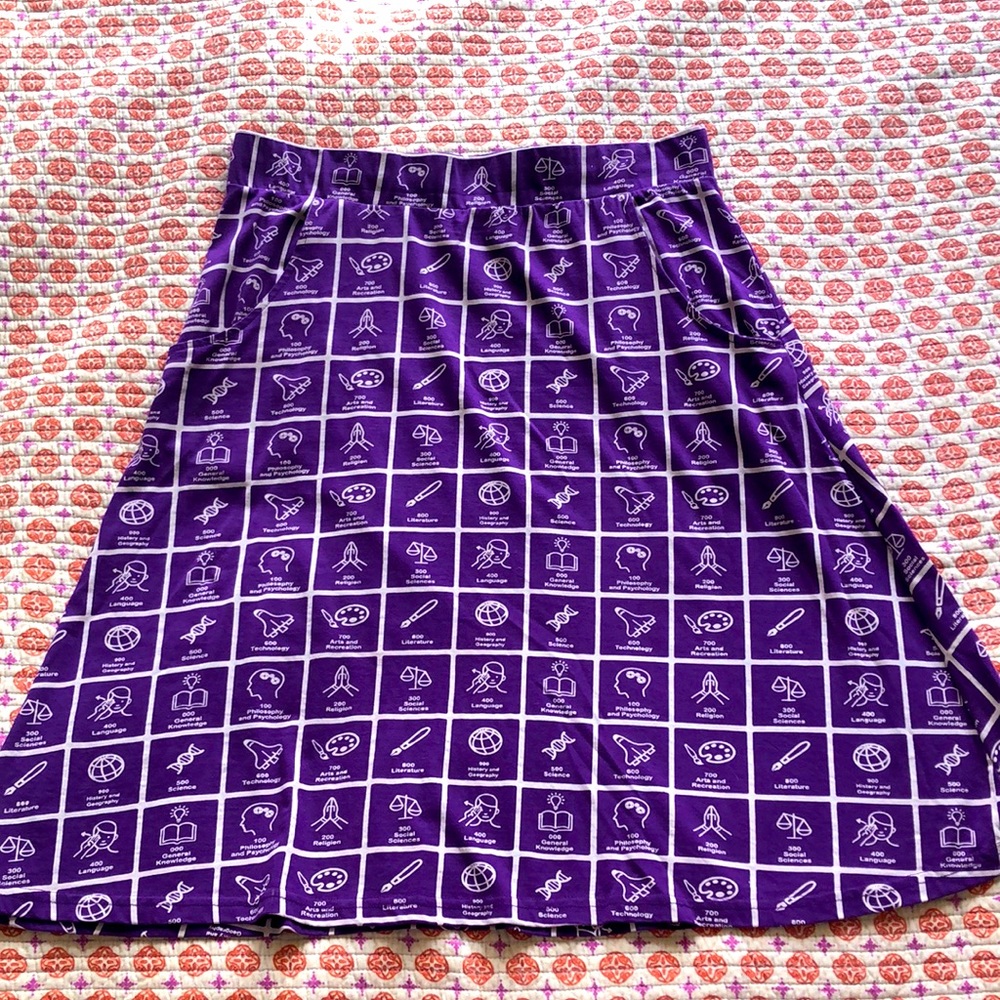 Library Dewey decimal skirt!